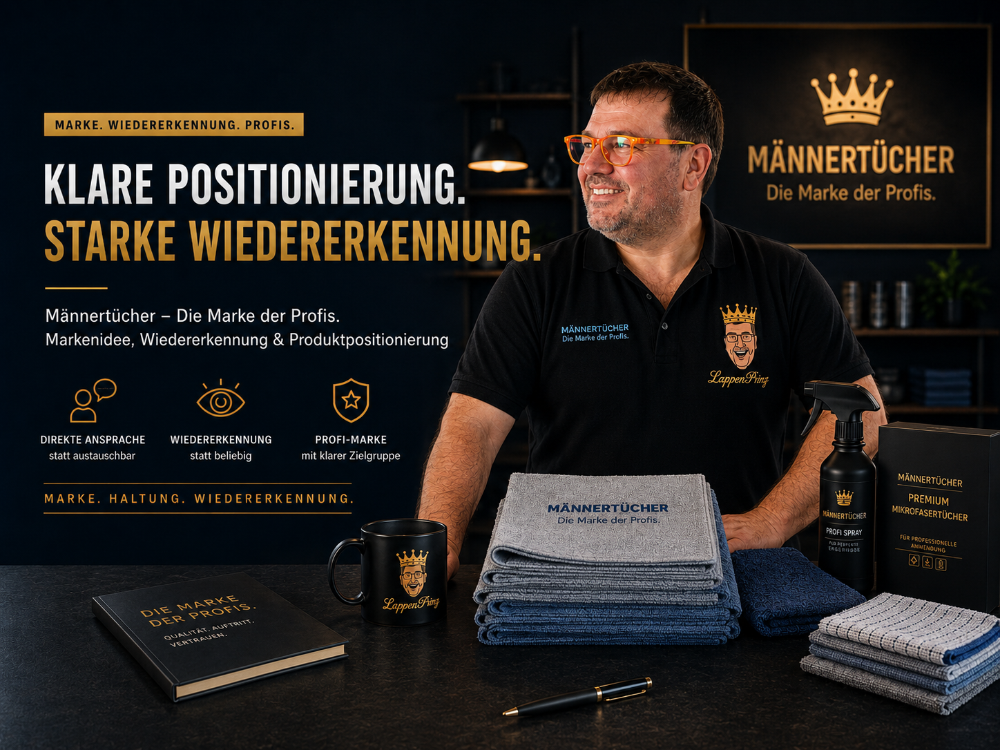Männertücher als Praxisprojekt für Markenidee und Positionierung